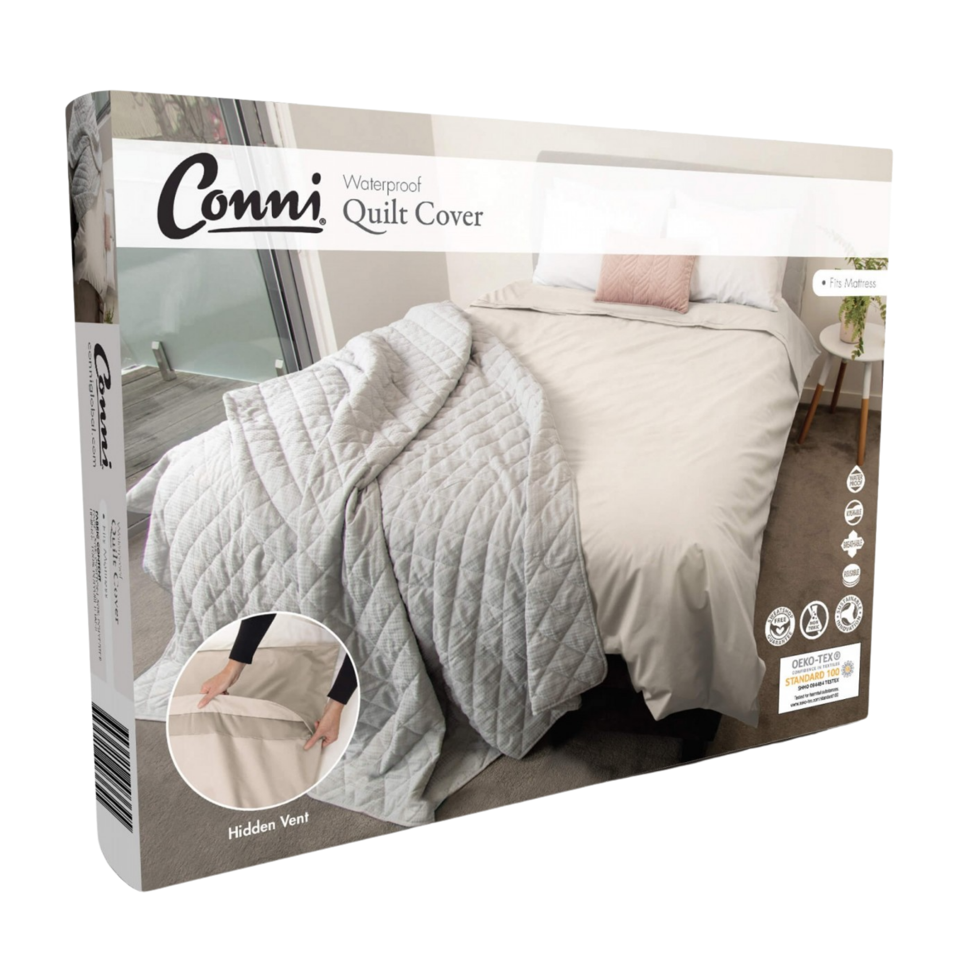 Conni Quilt Cover Single Ivory Bedding