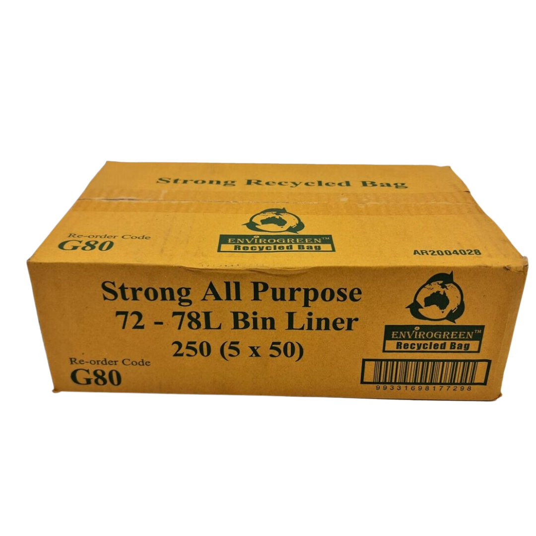 Envirogreen All Purpose 72L Bin Liners 90 X 76Cm