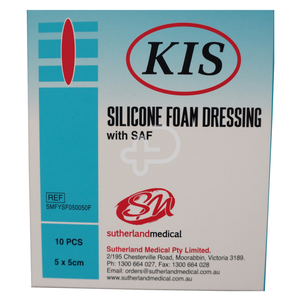 Kis Silicone Foam Dressing Border 5 X 5Cm Dressings