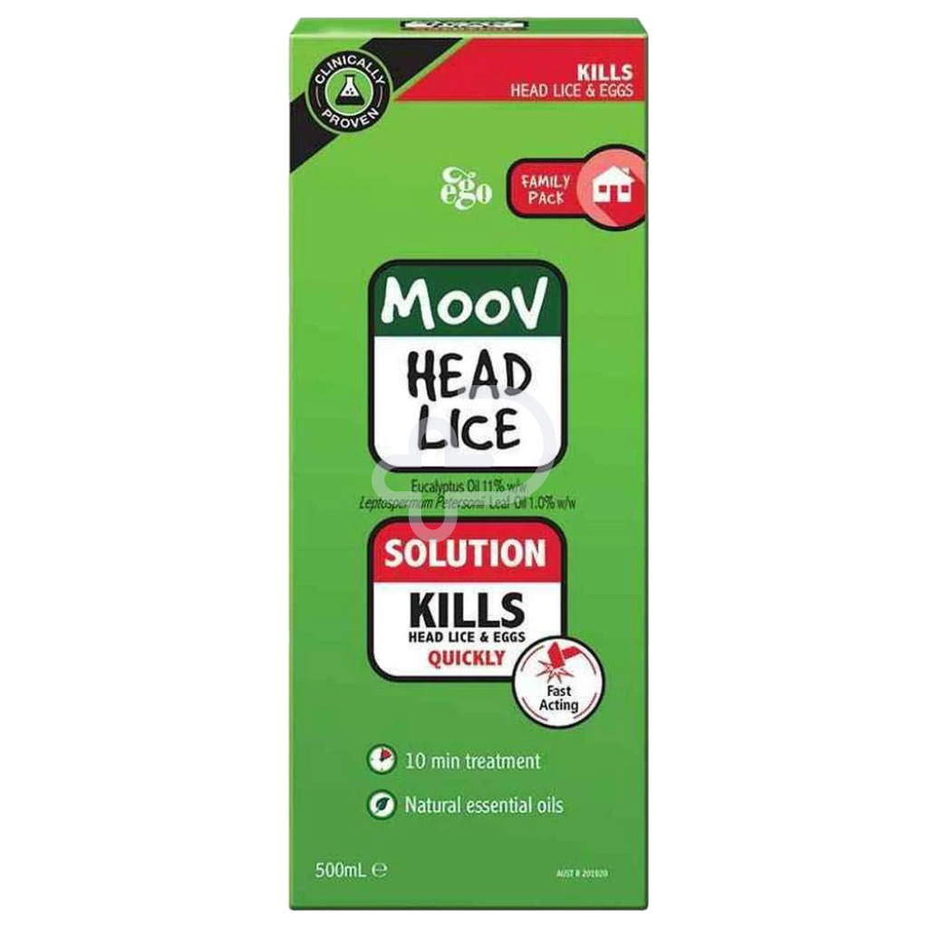 Moov Head Lice Solution 500Ml Bottle Barrier & Protection