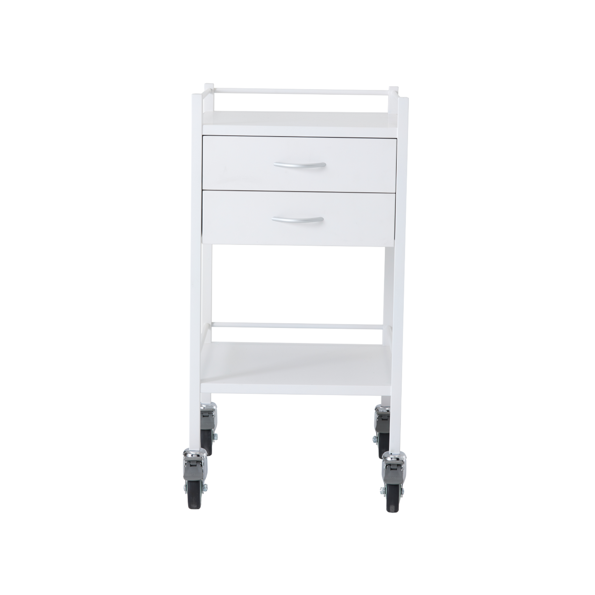 Powder Coated Trolley Two Drawer Medical Carts & Trolleys