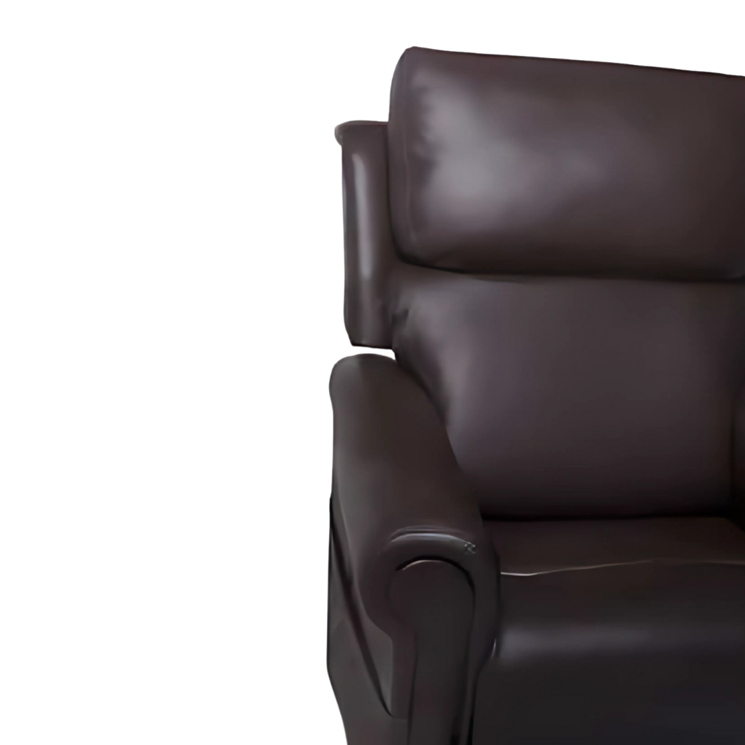 Royale Medical Chadwick Quad Motor Lift Chair in Oxford Plush Leather with powered head and lumbar support.
