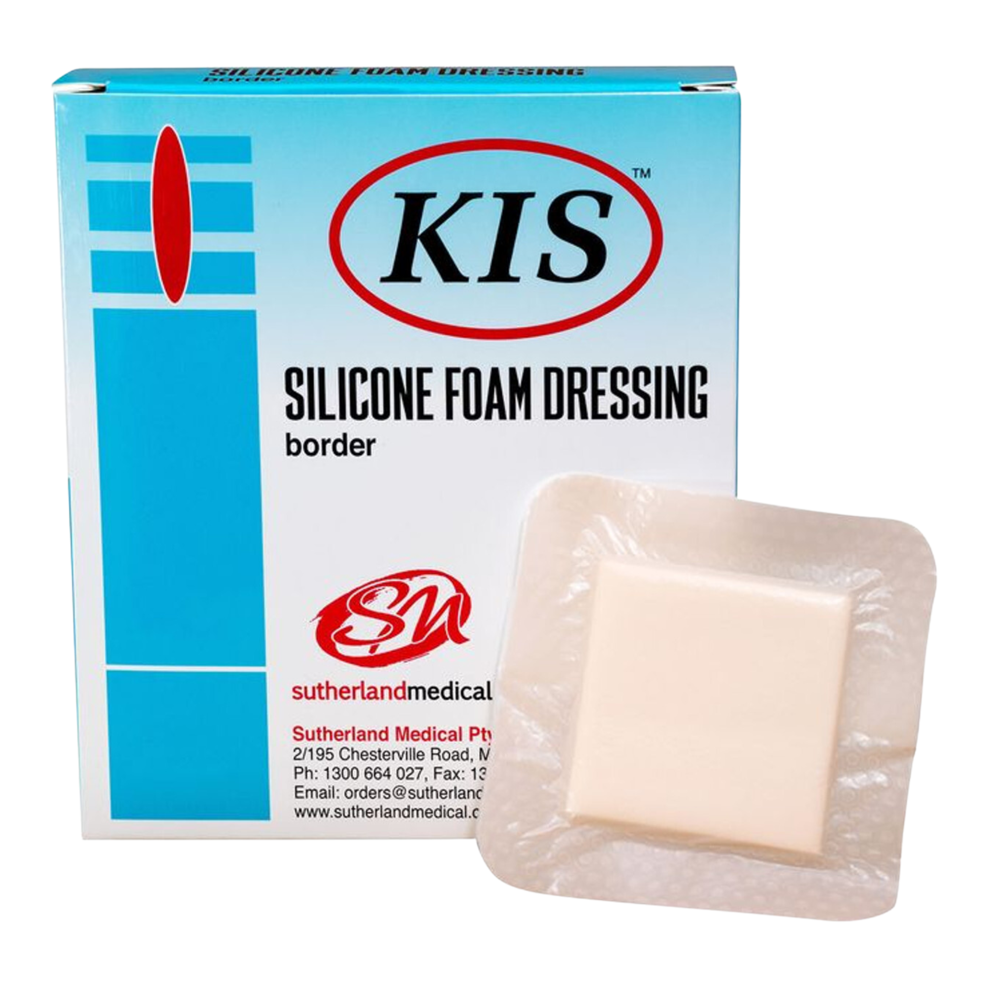 Kis Foam Dressing Silicone Border 10 X 10Cm Dressings