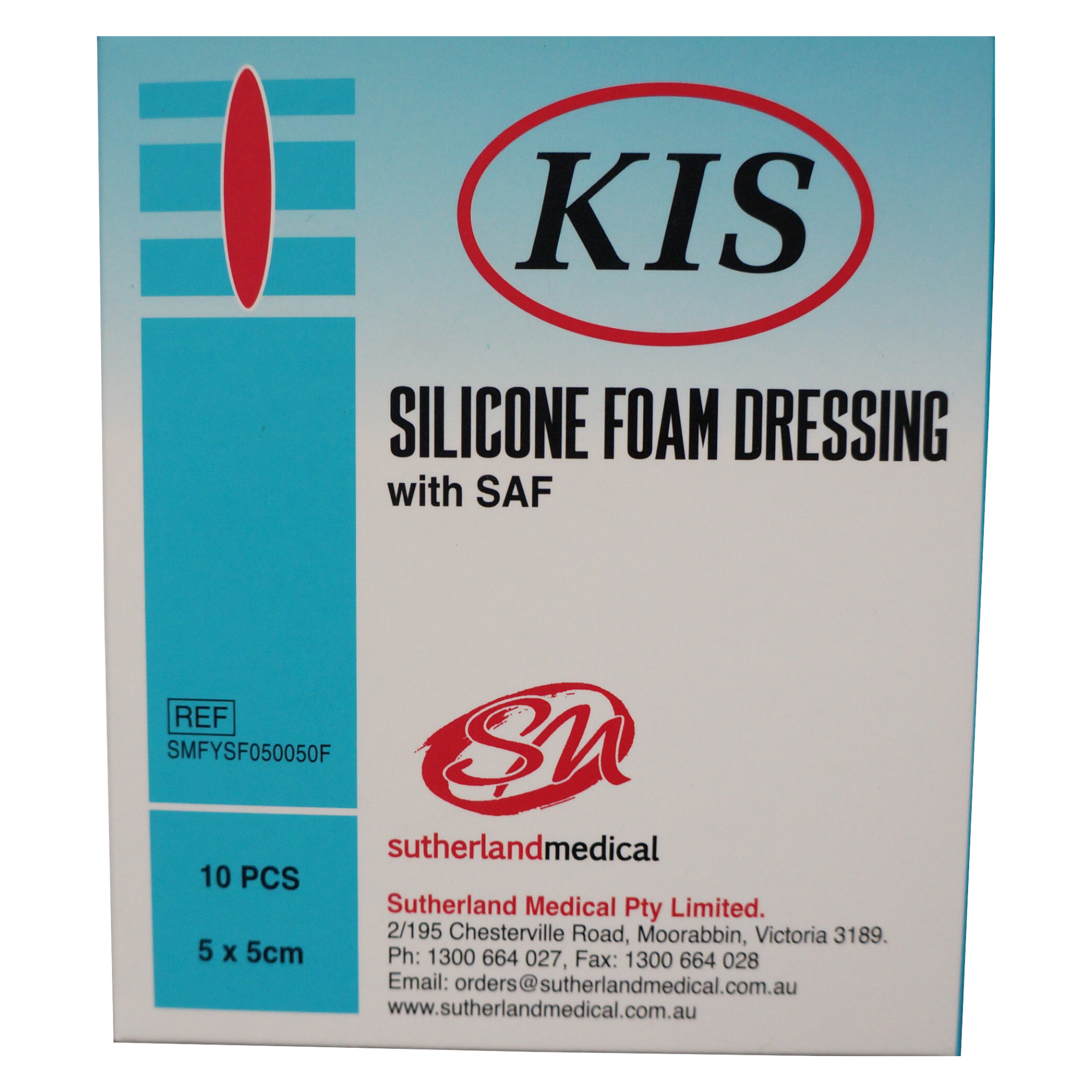 KIS Silicone Foam Dressing Border 5 x 5cm
