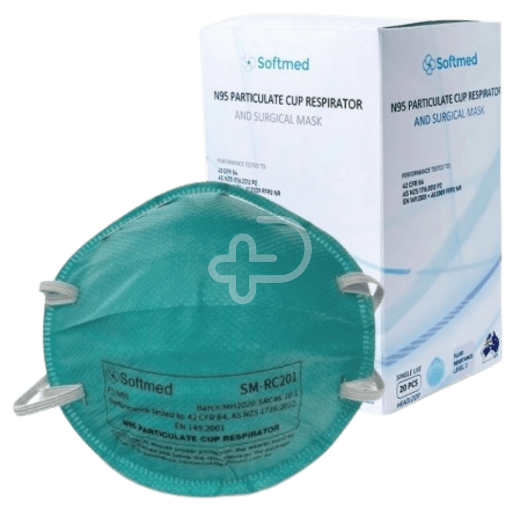 Softmed Particulate Surgical Cup Respirator Mask Facemasks & Respirators