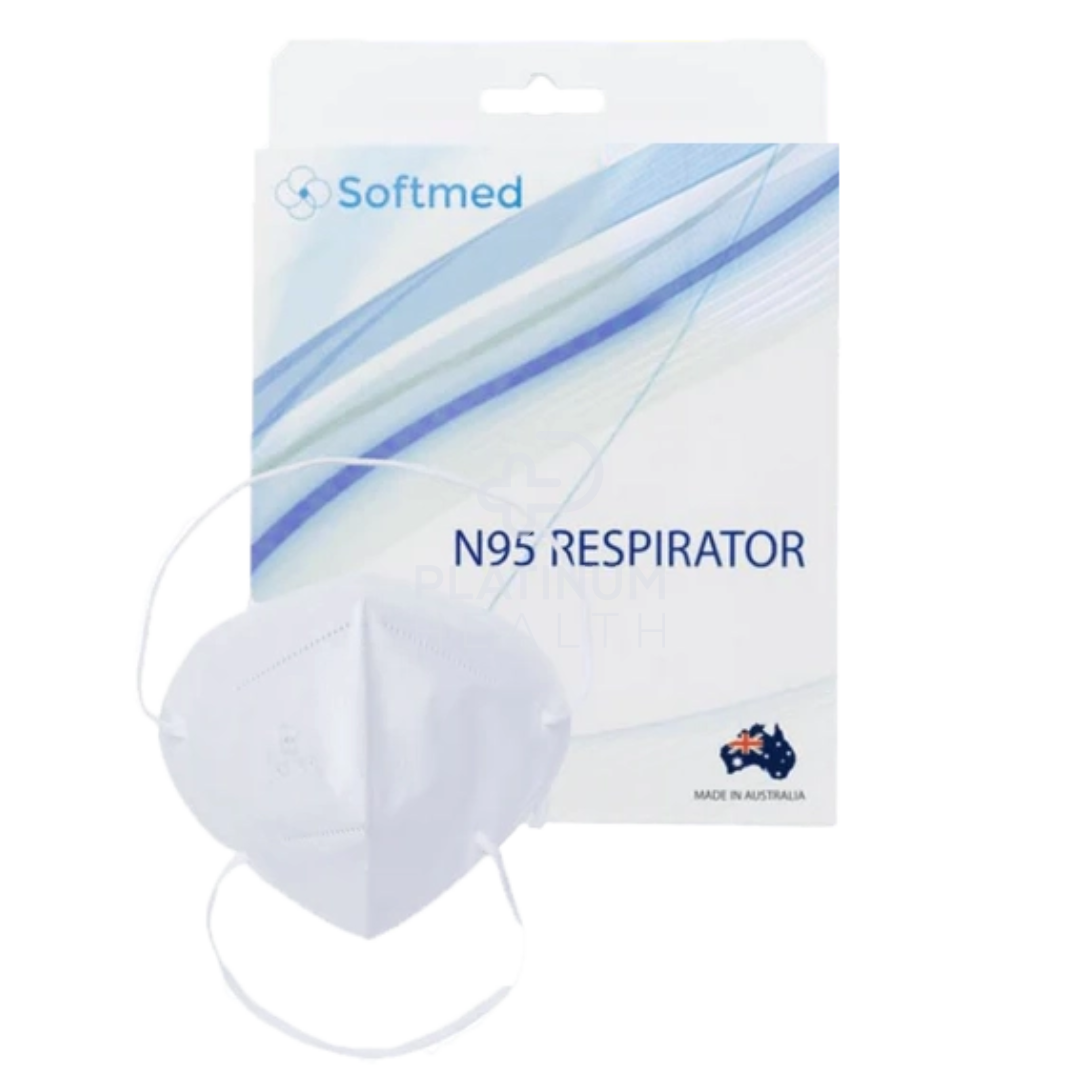 Softmed Flat Fold P2 N95 Respirator Head Strap Australian Made