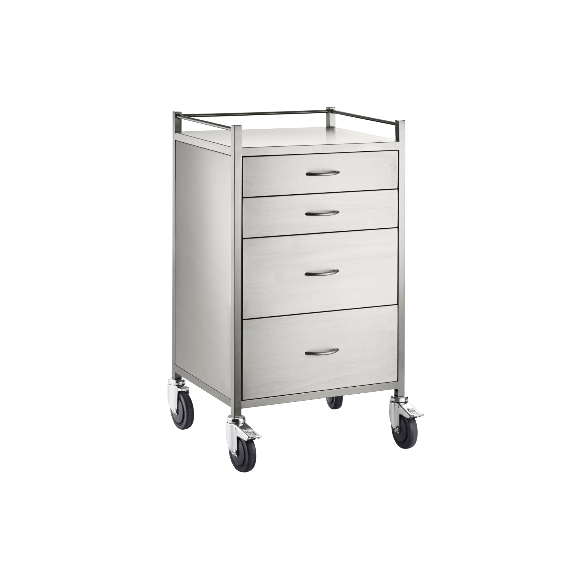 Stainless Steel Anaesthetic Trolley Four Drawer Medical Carts & Trolleys