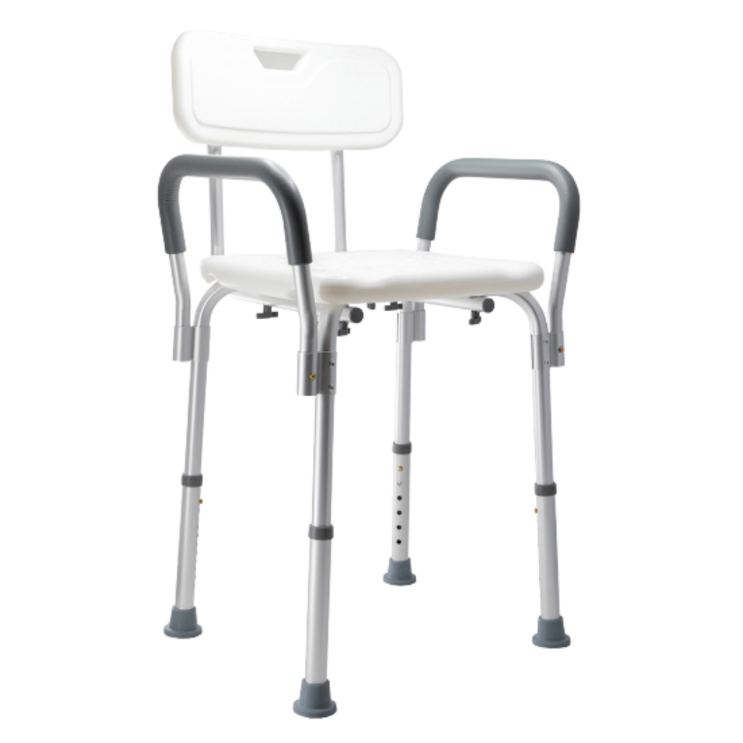 Aspire Homecare Shower Chair Adjustable Height Non-Slip Feet 465mm Wide Seat