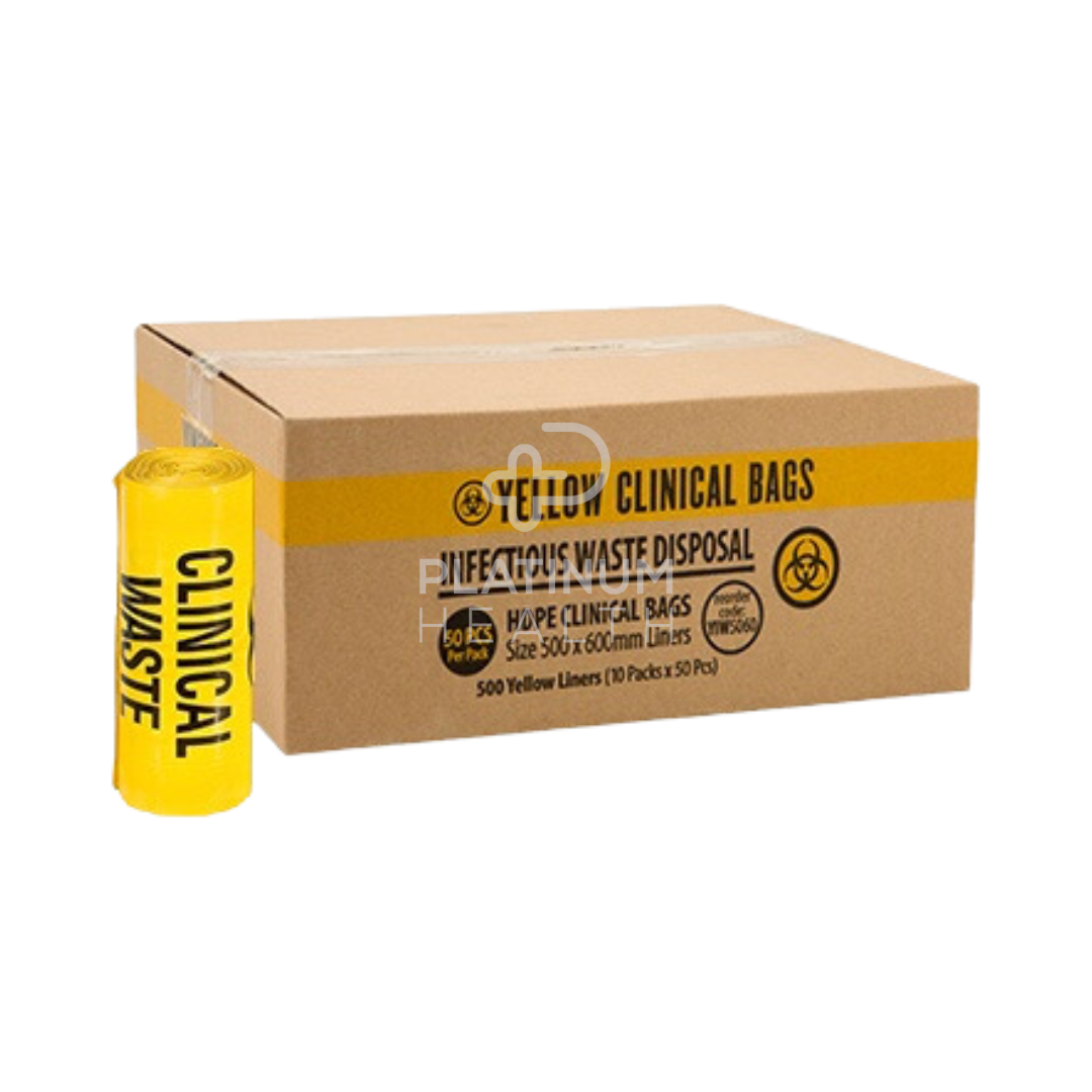 Clinical Waste Bag Hdpe 25Um 600 X 500Mm Disposal