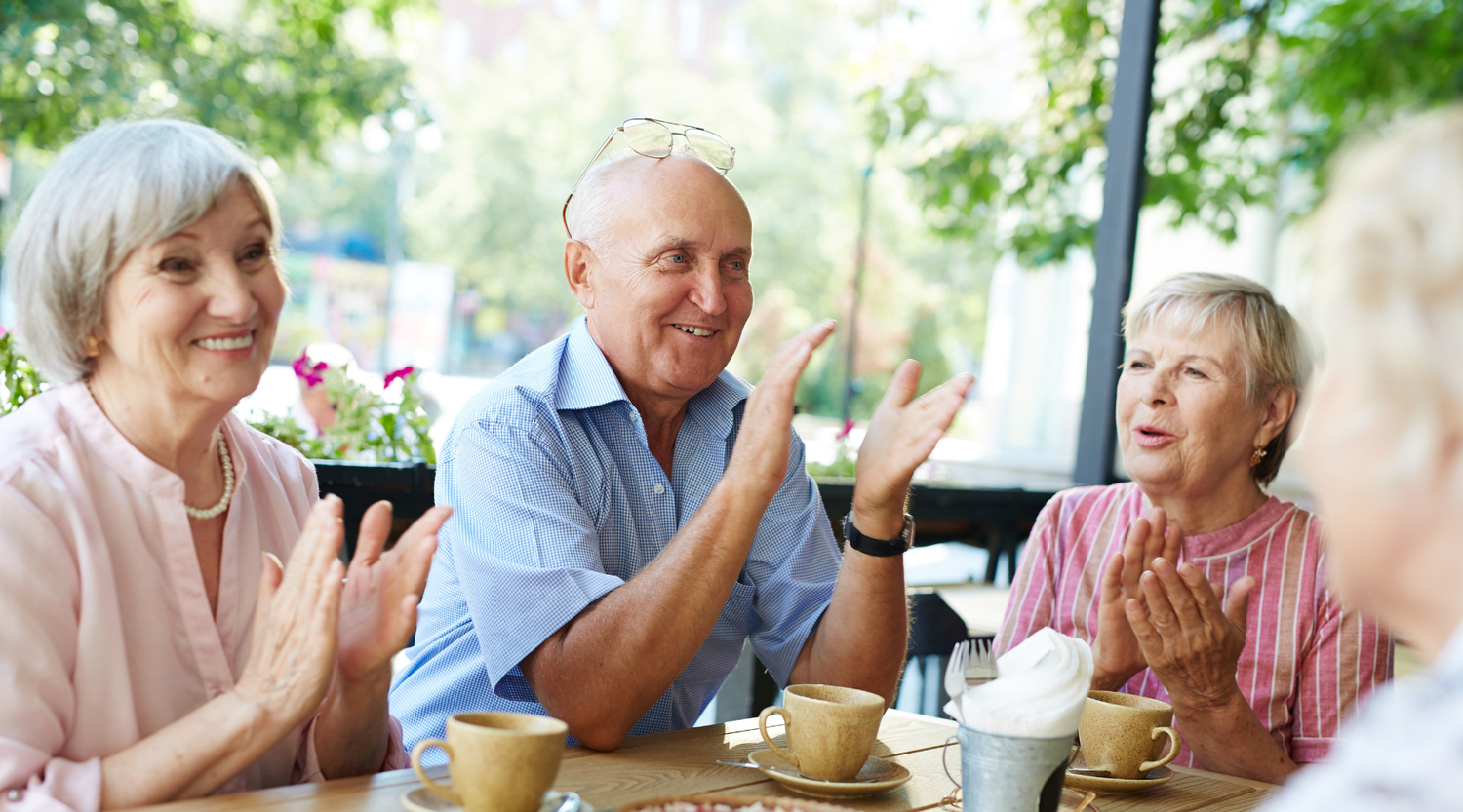 old people confident together