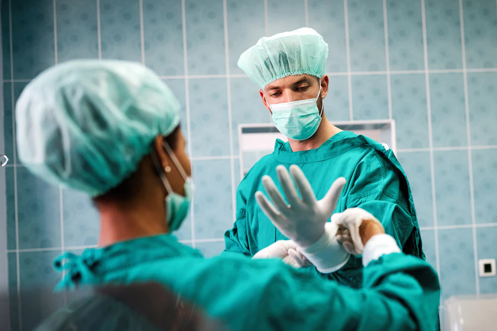 Why are anti-fog visors vital for surgery?