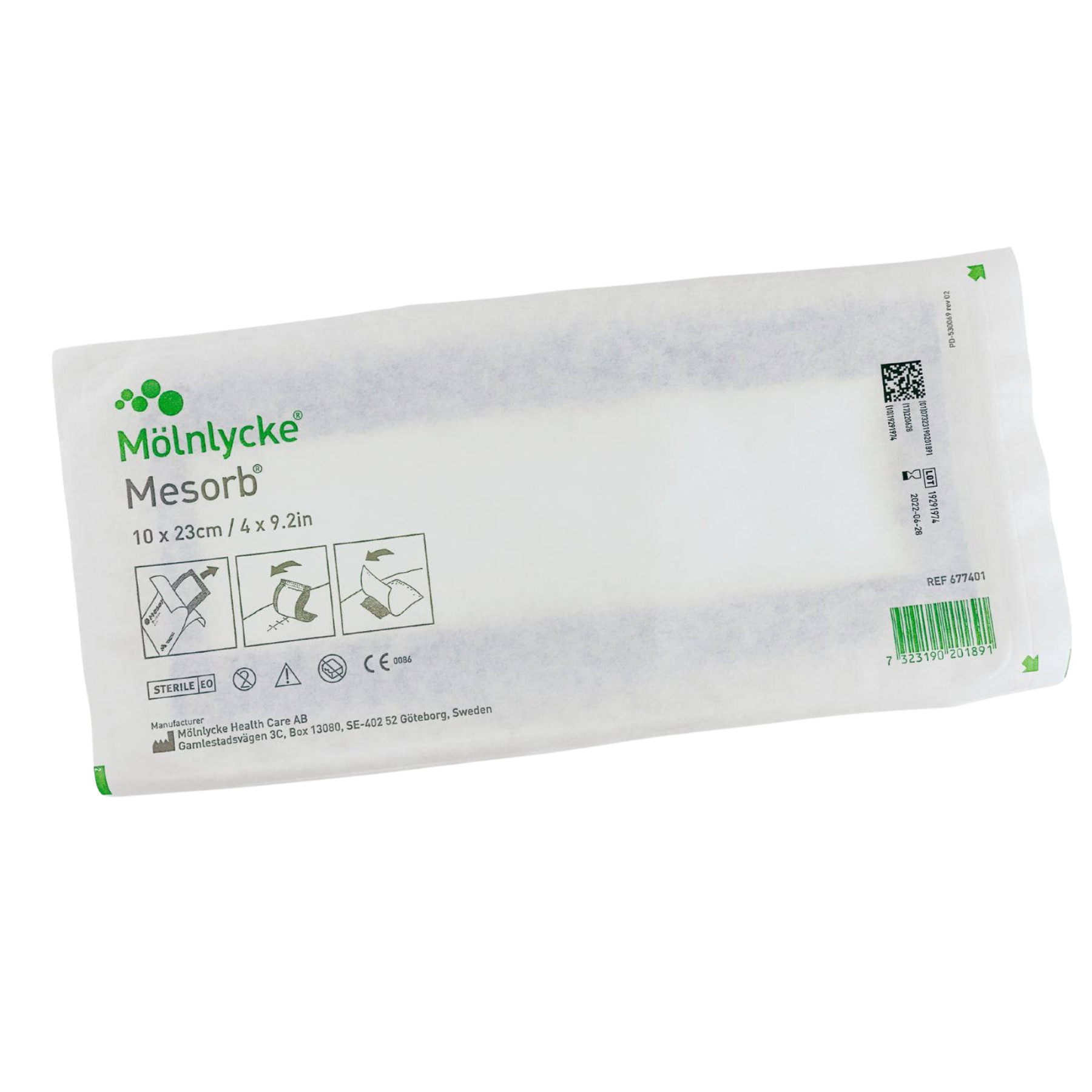 Molnlycke Mesorb Absorbent Dressing 10x23cm