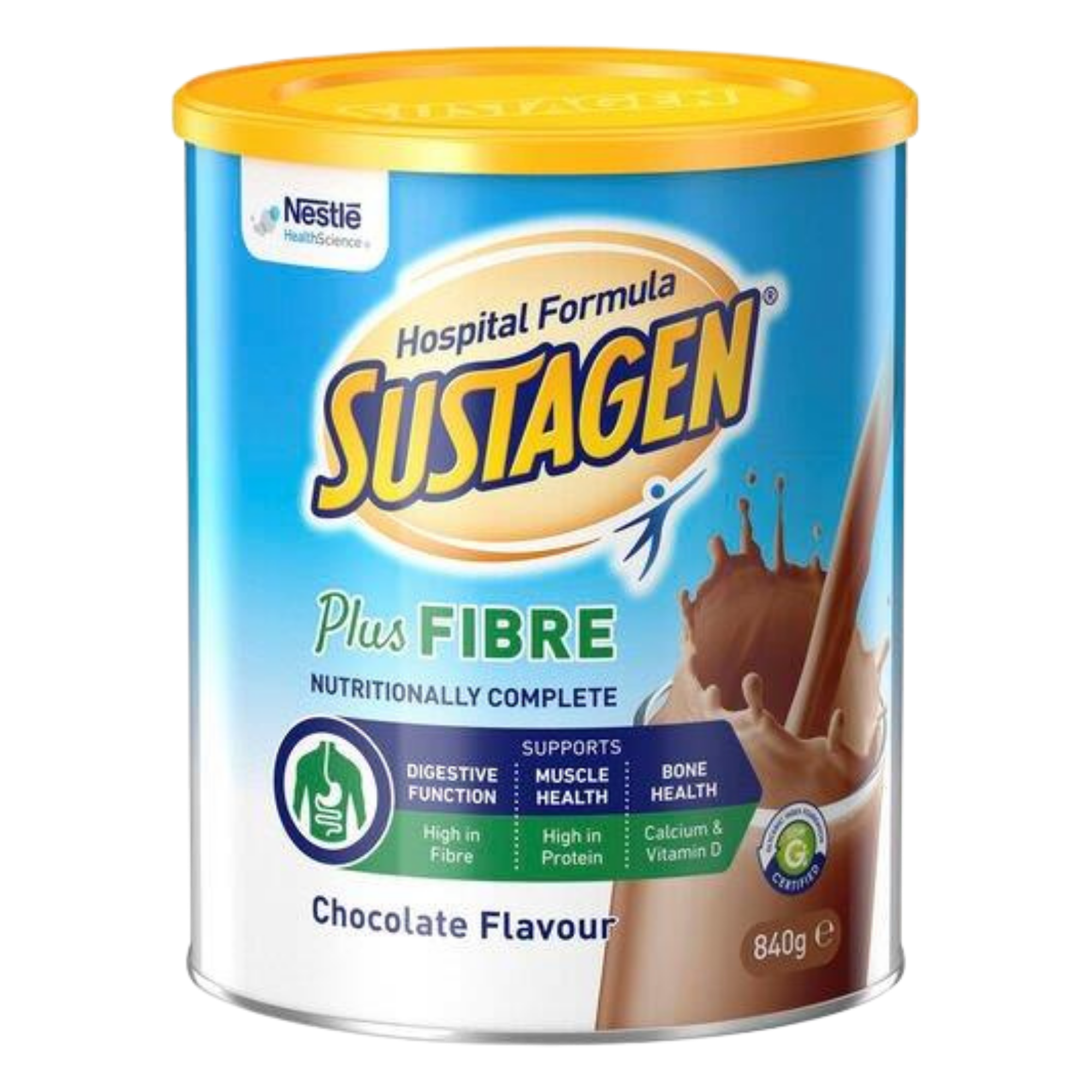 Nestle Sustagen Hospital Formula Plus Fibre Chocolate 840G Supplements