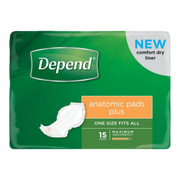 Depend Anatomic Pads Plus Disposable Pants & Liners