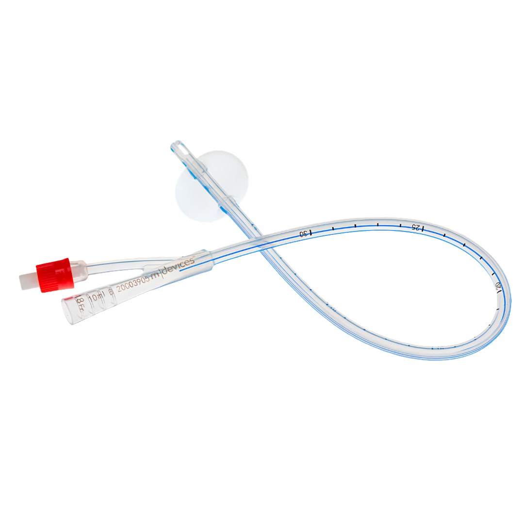 2-Way Foley Catheter Open Ended 40cm with 10ml balloon, available in 14Fr to 24Fr sizes, sterile design with bilateral eyelets for safe bladder drainage.