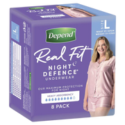 Depend Realfit Underwear Night Defence For Women Large Disposable Pads Pants & Liners