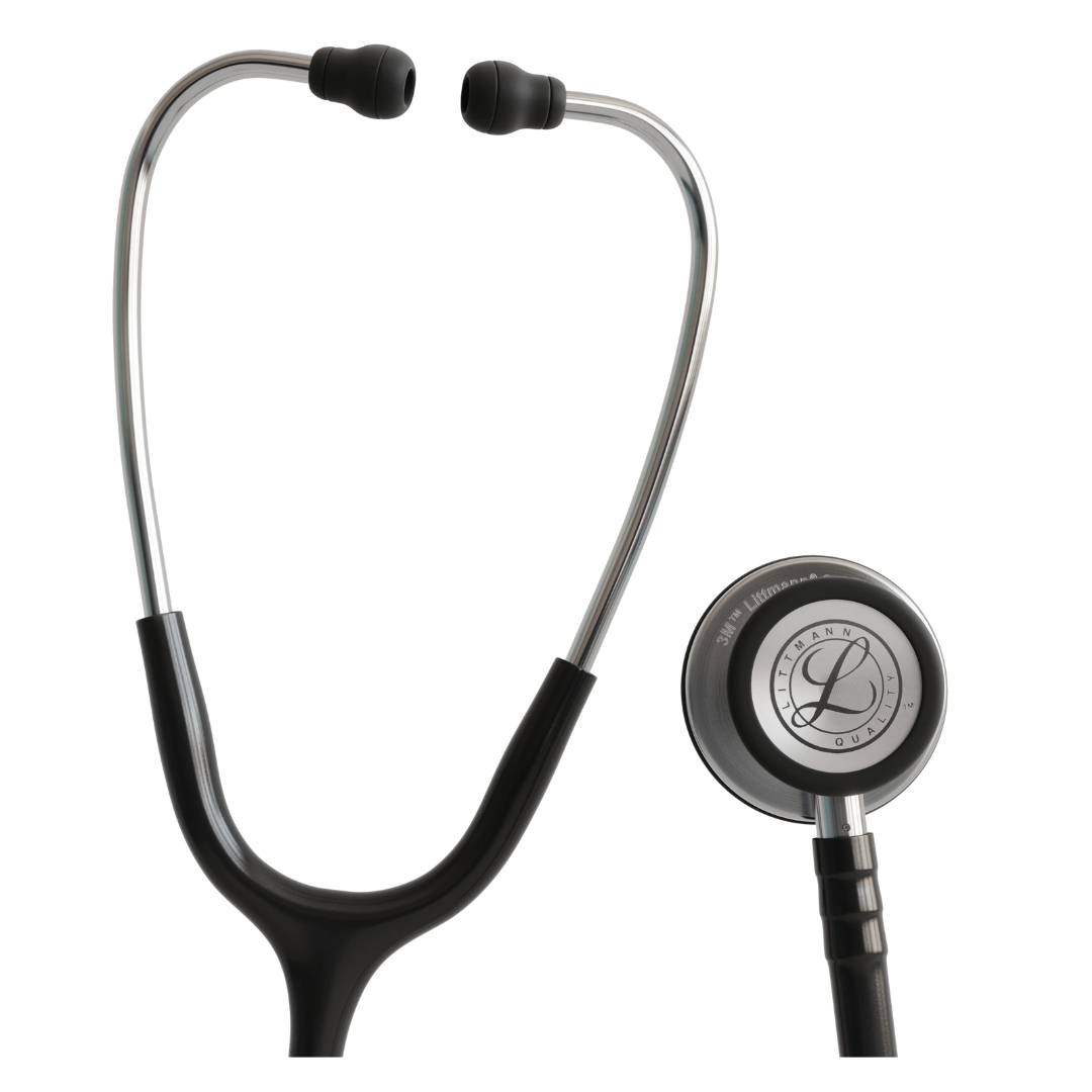 3M Littmann Classic III Black Stethoscope with dual-sided chestpiece and soft-sealing eartips – professional medical diagnostic tool.
