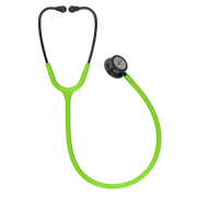 3M Littmann Classic III Stethoscope – Lime Green tubing with smoke-finish chestpiece and headset, ideal for medical professionals.