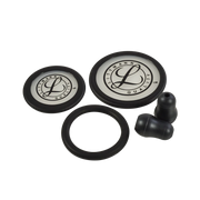 3M Littmann Stethoscope Spare Parts Kit – Classic III and Cardiology IV, Core Black with diaphragm, ear tips, and bell sleeve