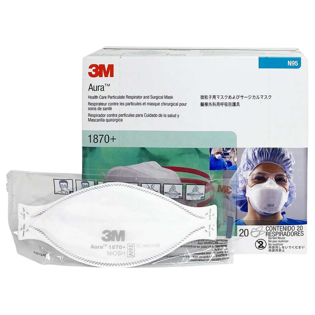 3M Aura N95 Respirator & Surgical Mask offers high filtration, secure fit, and comfort for healthcare professionals, carers, and everyday protection.