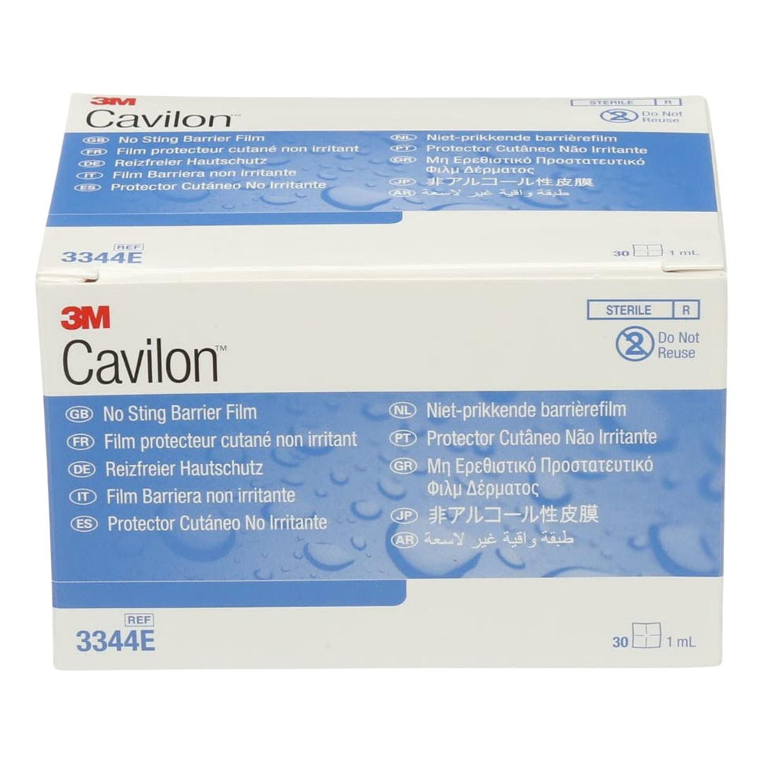 3M Cavilon No Sting Barrier Film Wipe 1ml provides gentle, alcohol-free skin protection against moisture, friction, and adhesive trauma for sensitive skin.