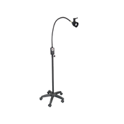 3W LED Examination Light with mobile base and wall mount in black– ideal for medical and clinical use.