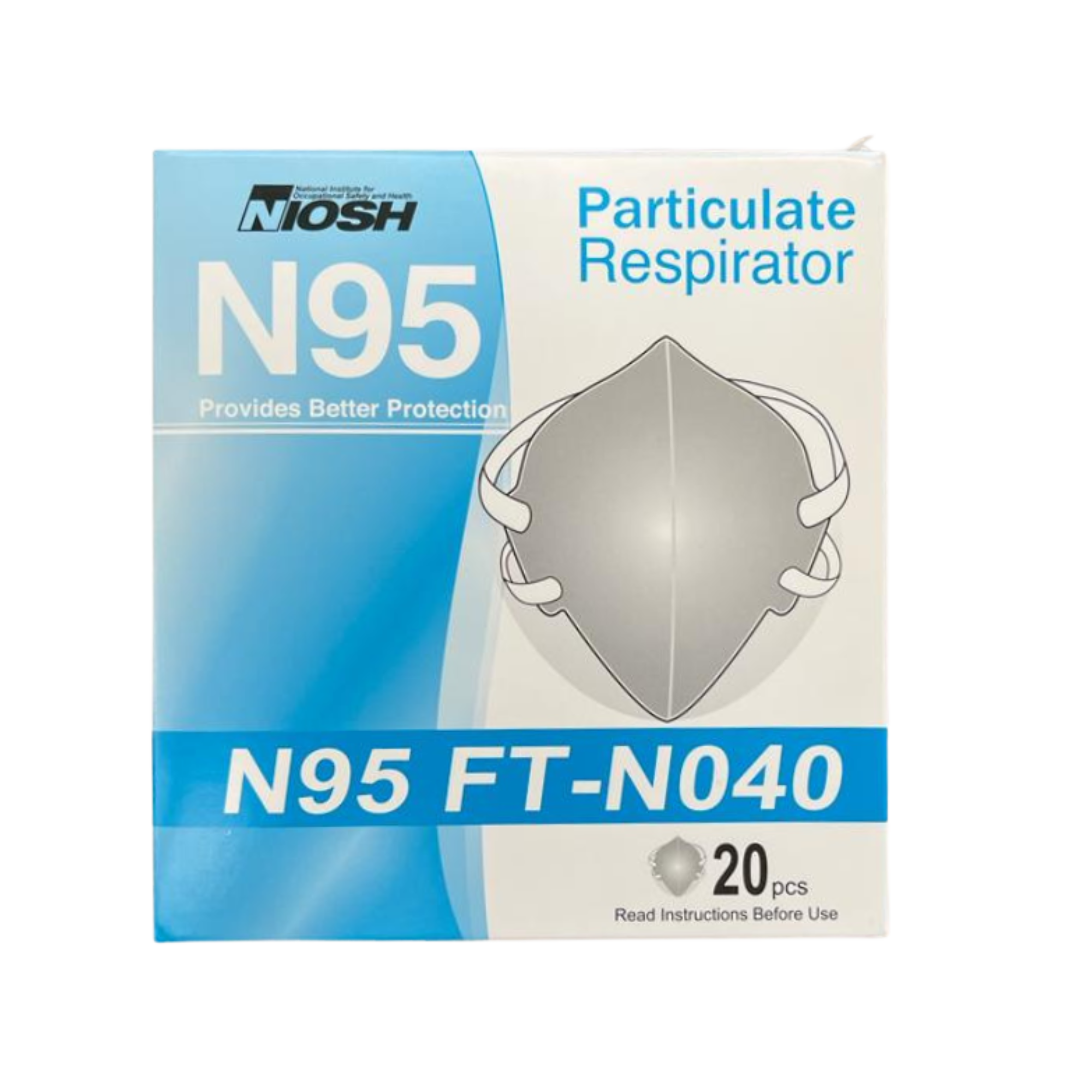 BIELCOR N95 PARTICULATE RESPIRATOR B201 NOSH APPROVAL New In Box 20 Count - Foto 2