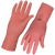 Ultra Touch Pink Silverlined Rubber Gloves 300mm Cuff