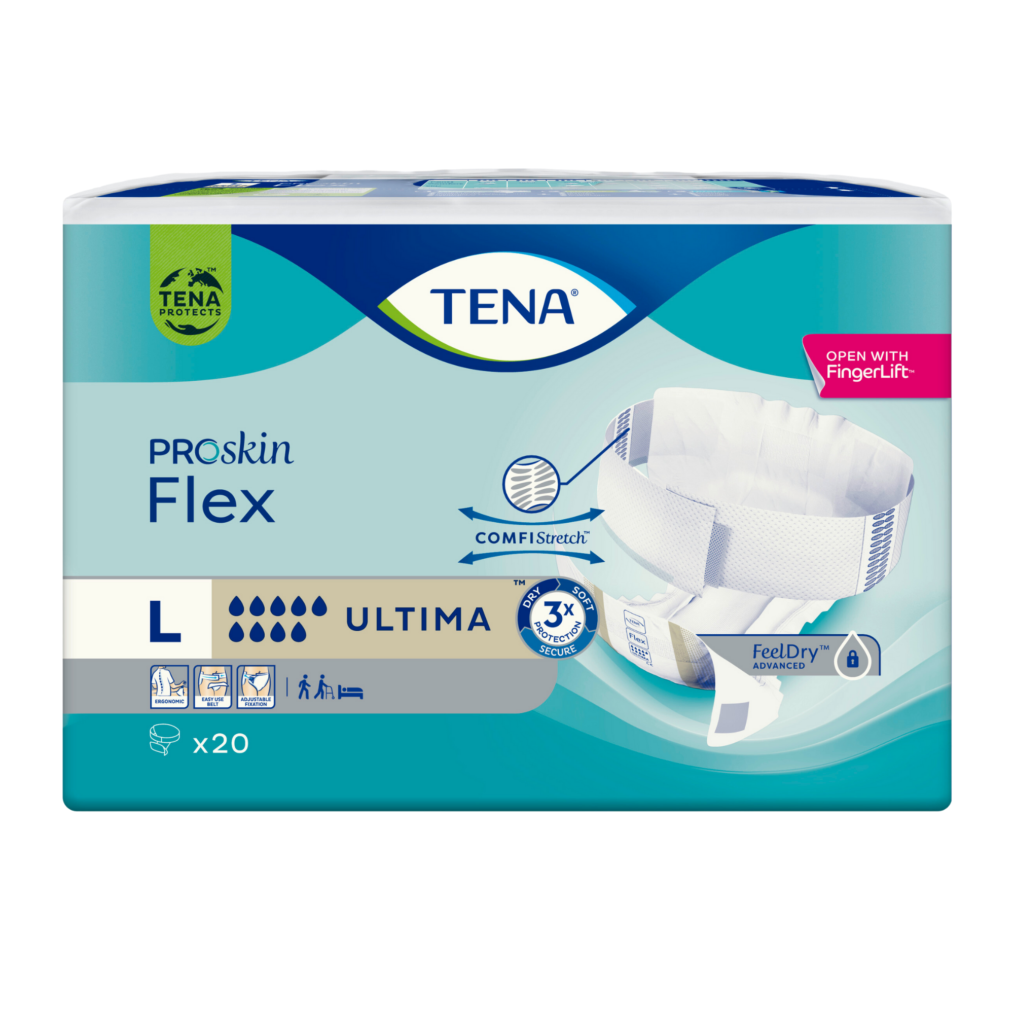 TENA ProSkin Flex Ultima - 带式失禁护理衬裤 大码