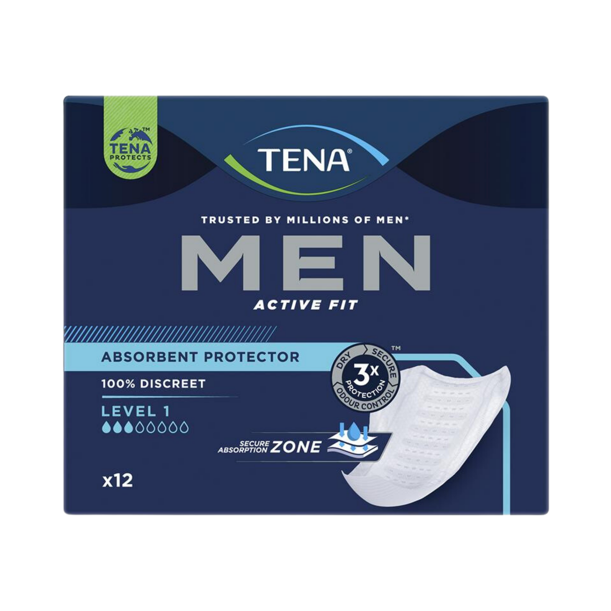 Tena Men Active Fit Absorbent Protector Level 1 Disposable Pads Pants & Liners