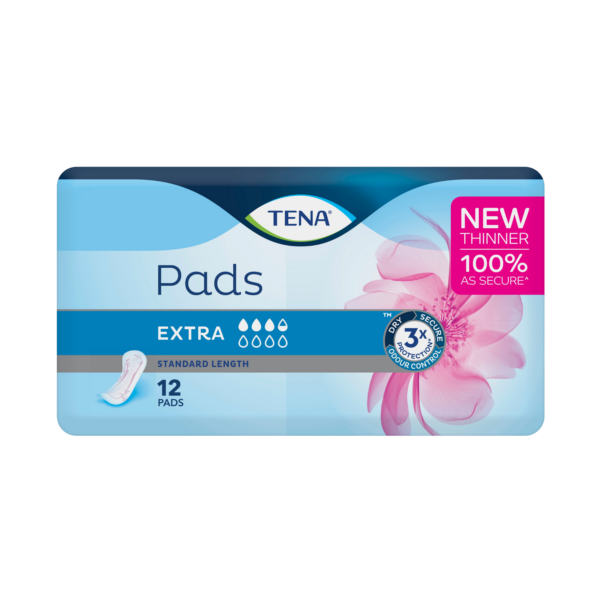 Tena Pads Extra Standard Length 12’S Pack Disposable Pants & Liners