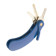 Blue key turner with ergonomic wide grip, designed to assist individuals with arthritis or reduced dexterity in managing keys safely and independently.