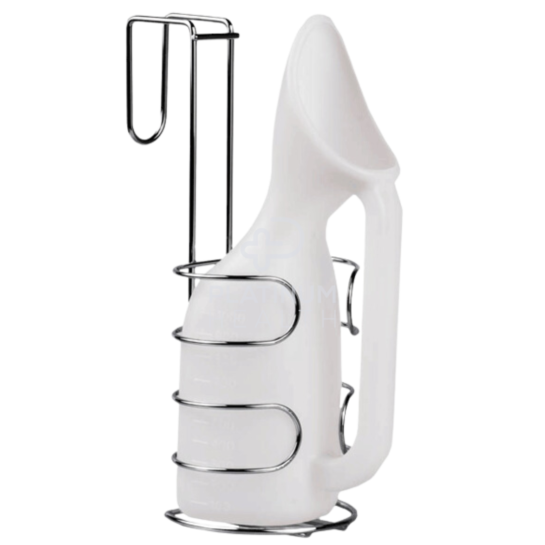 ADL Hygiene Urinal Bottle Holder provides secure, lightweight storage for male and female urinals, reducing spills and supporting hygiene in care settings.