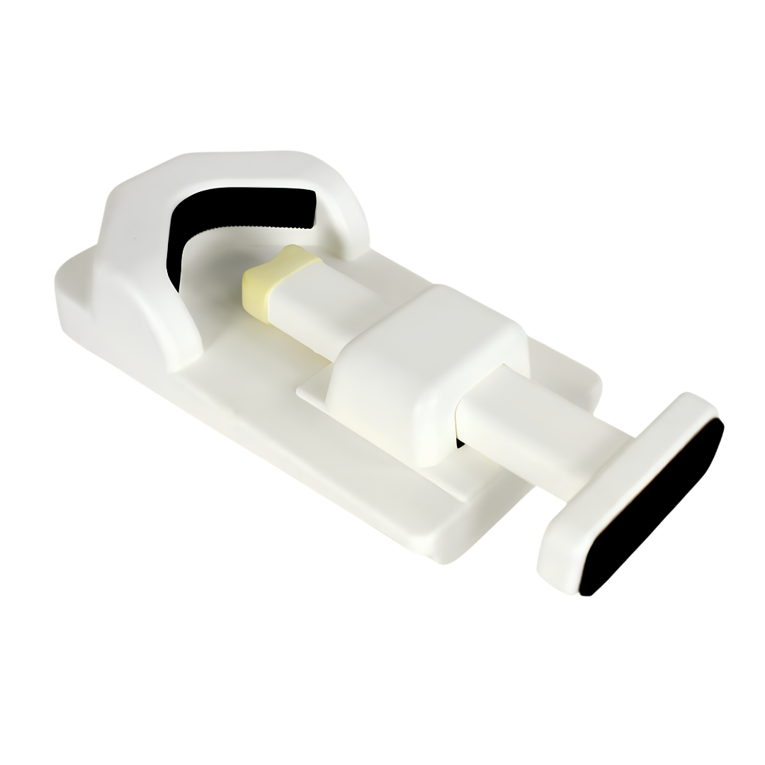 ADL Kitchen Belly Clamp opener, secure clamp design for jars and bottles, hands‑free aid supporting independence and safe food preparation.