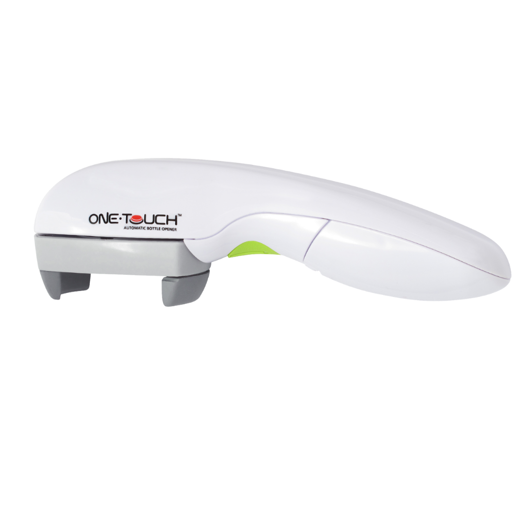ADL Kitchen Twizoff One Touch Electric Bottle Opener, automatic hands‑free opener for jars and bottles, adaptive kitchen aid supporting independence for users with limited grip.