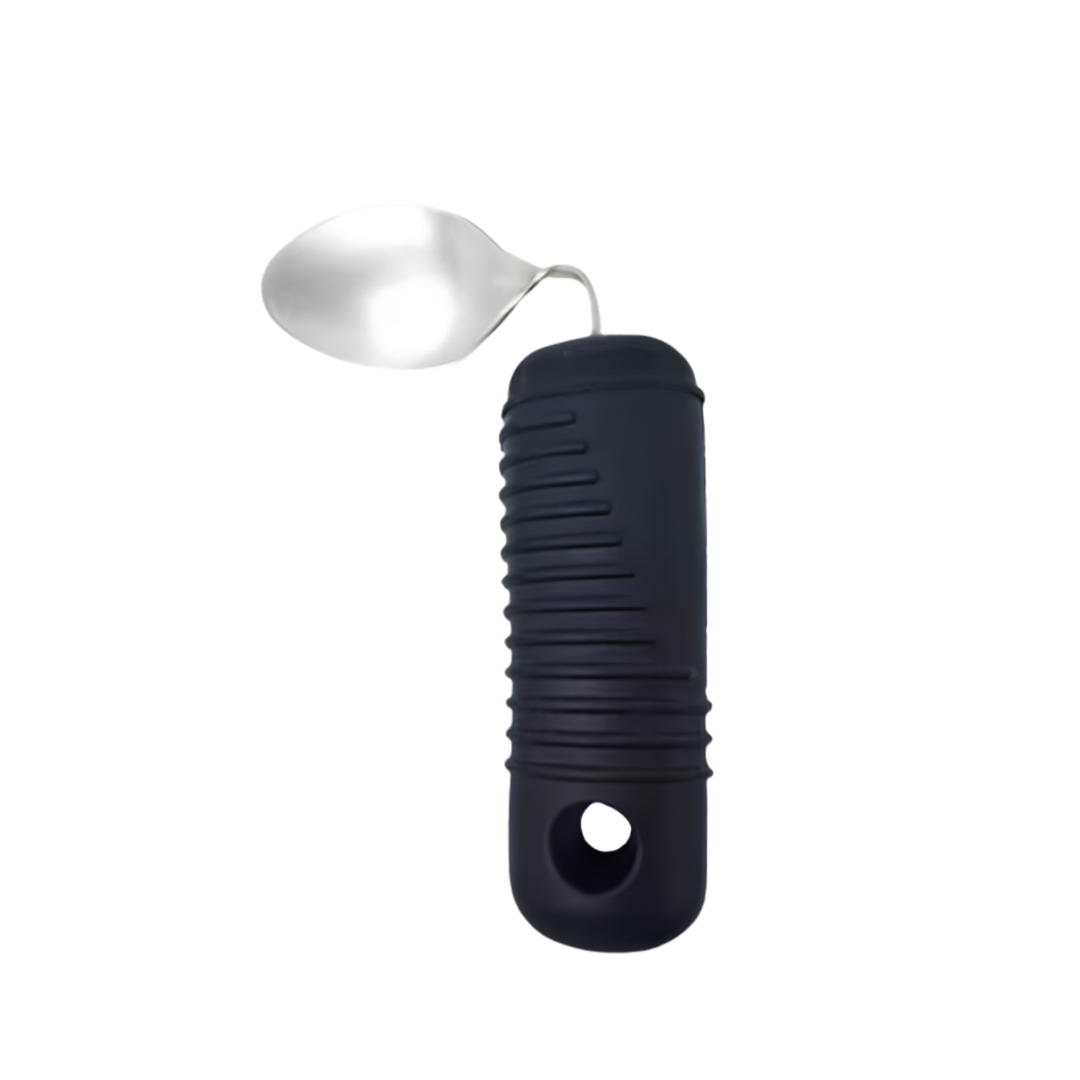 ADL Kitchen bendable teaspoon with ergonomic handle, adaptive utensil designed for individuals with arthritis or limited mobility, supports safe independent eating.