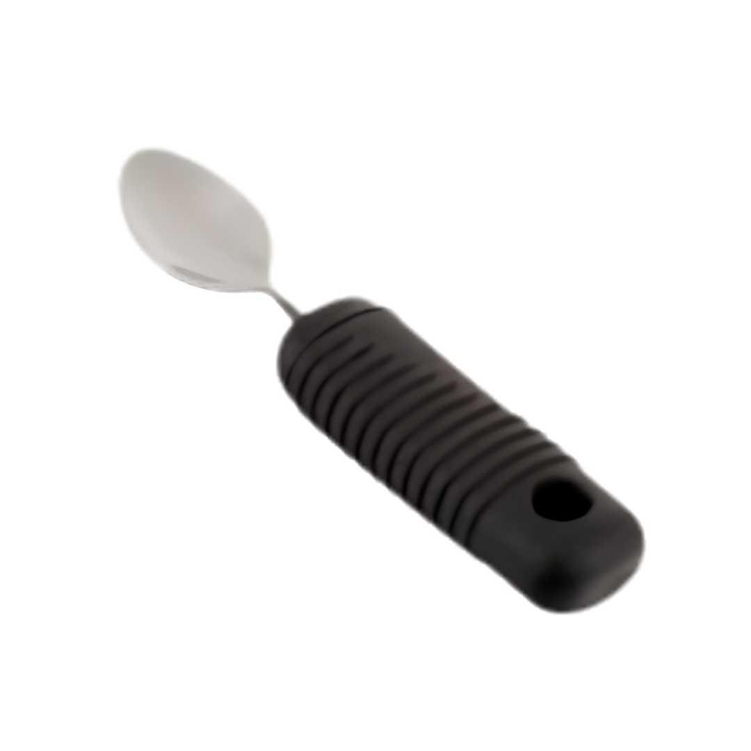 ADL Kitchen bendable teaspoon with ergonomic handle, adaptive utensil designed for individuals with arthritis or limited mobility, supports safe independent eating.