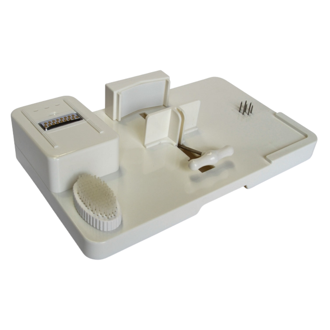 ADL Kitchen Food Preparation System Kitchen Workstation, multifunctional adaptive aid with cutting board, clamps, and integrated tools, supports safe independent food preparation for users with limited mobility.