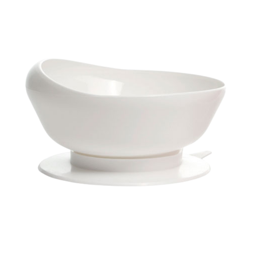 ADL Kitchen Medici Scoop Bowl with suction cup base, stable non-slip design, high-sided edge for easy scooping, supports independence in safe food preparation.