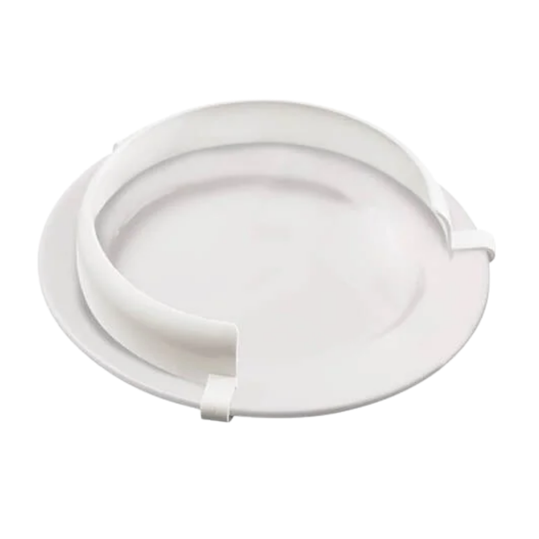 ADL Kitchen plastic plate surround, lightweight non‑slip design fits standard plates, raised edge aids scooping, supports independence and safe daily dining.