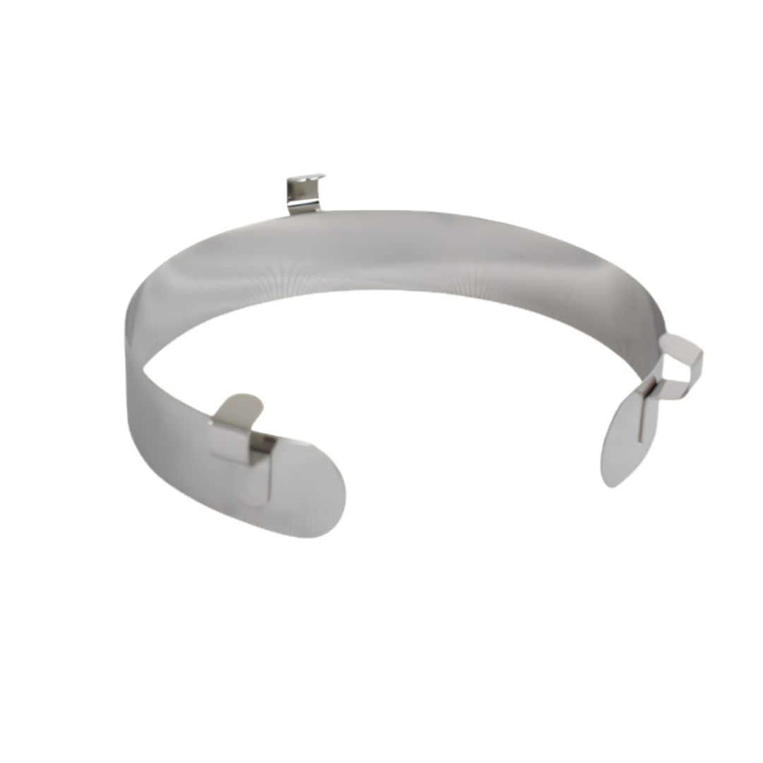 ADL Kitchen stainless steel plate surround, durable dining aid with raised edge to assist individuals with limited dexterity or mobility, supports independent eating.