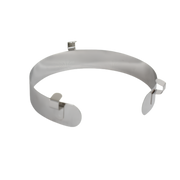 ADL Kitchen stainless steel plate surround, durable dining aid with raised edge to assist individuals with limited dexterity or mobility, supports independent eating.