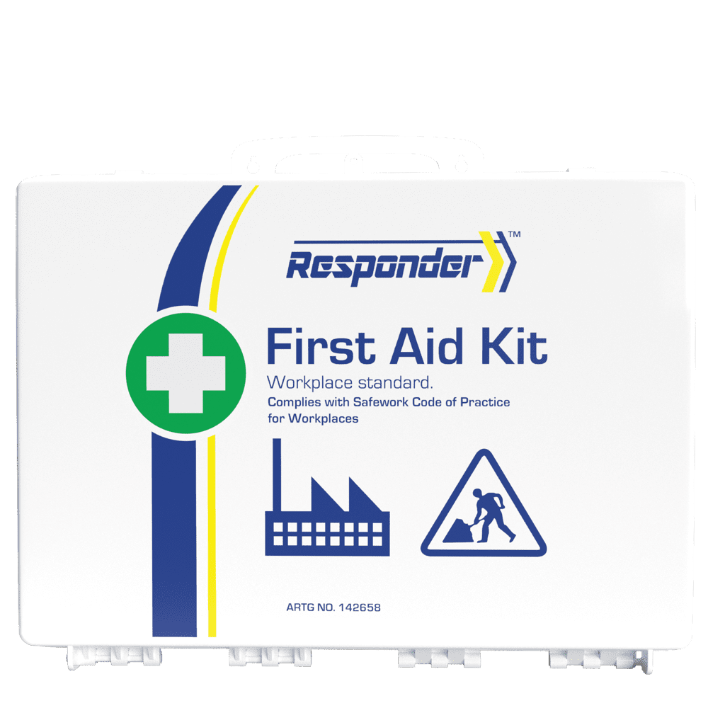 Responder 4 Series Plastic Waterproof First Aid Kit, white waterproof plastic case