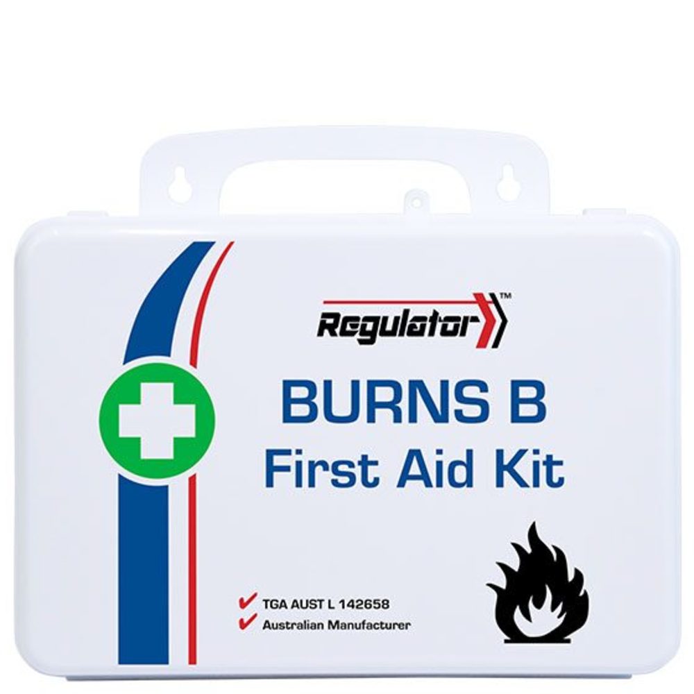 Regulator Burn Series First Aid Kit Medium (Burns B) in a white plastic case