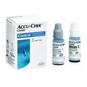 Accu-Chek Guide Control Solution bottle for verifying blood glucose meter accuracy
