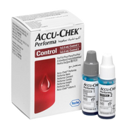Accu-Chek Performa Control Solution bottle for accurate blood glucose testing support.