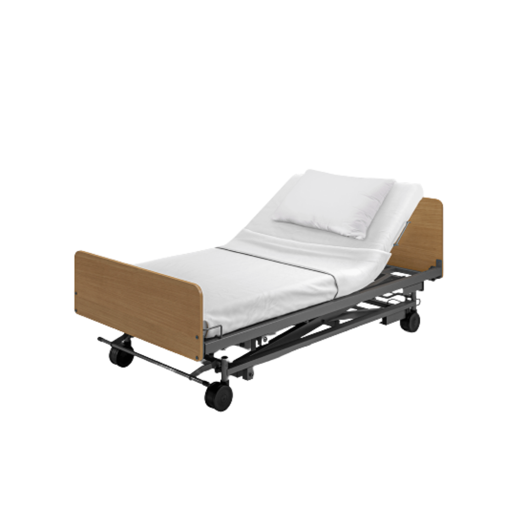 Aidacare AC4 Bed in Single and King Single sizes, designed for aged care and home care with electric adjustments for comfort and safety.