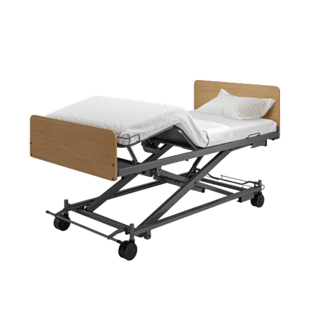 Aidacare AC4 Bed in Single and King Single sizes, designed for aged care and home care with electric adjustments for comfort and safety.