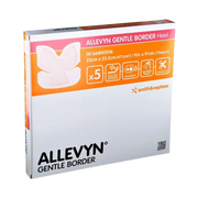 ALLEVYN Gentle Border Heel Dressing 23cm x 23.2cm – Silicone adhesive foam dressing for heel wounds