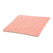 Allevyn Gentle Foam Dressing is a medical wound care product consisting of a soft, absorbent foam material designed to cover and protect wounds. The dressing has a smooth, white surface with an adhesive border around the edges to keep it securely in place. Its lightweight foam structure allows for breathability while promoting a moist wound healing environment.
